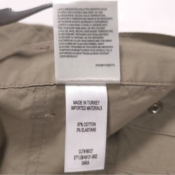 AGOLDE Women’s Pants Tan Stretch Cotton Daria Utility Cargo Cropped Size 27 - Picture 15 of 16